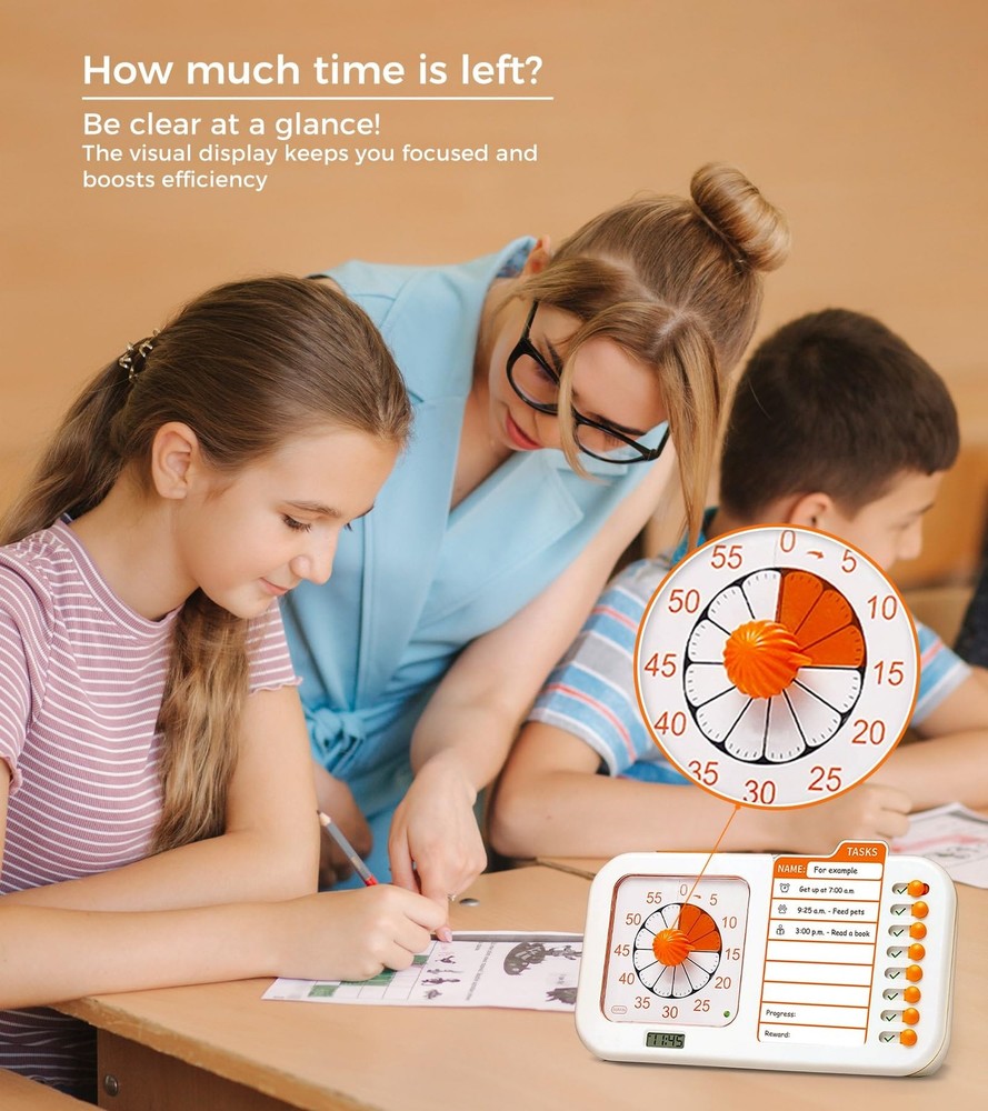 Best 3-in-1 Visual ADHD Timer for Kids & Adults with Planning Board, Task Timer