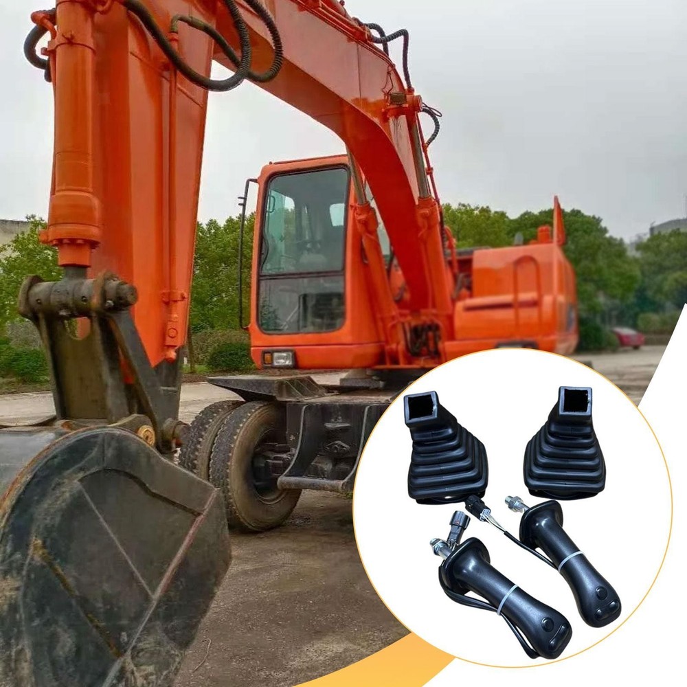 2Pcs Excavator Joystick Handle Component Attachment with Protective Sleeve