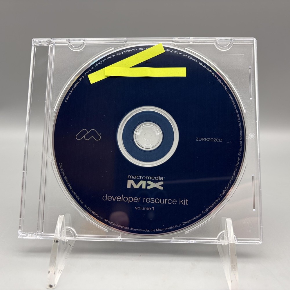 Vintage 2002 Macromedia MX Developer Resource Kit Volume 1 CD-ROM