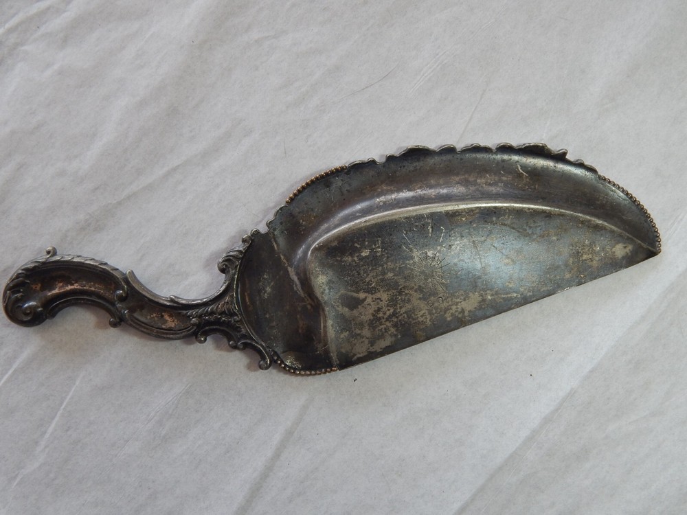 Antique Victorian E.G. Webster & Son Silverplated Crumb Catcher