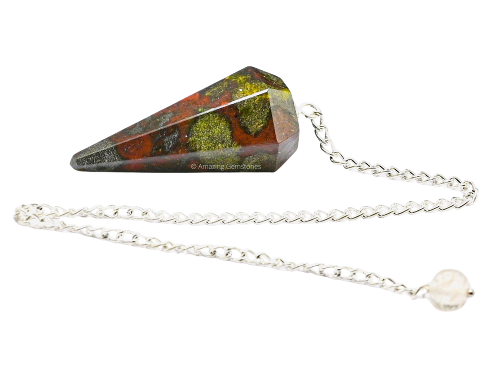 Dragon Bloodstone Dowsing Crystal Pendulum