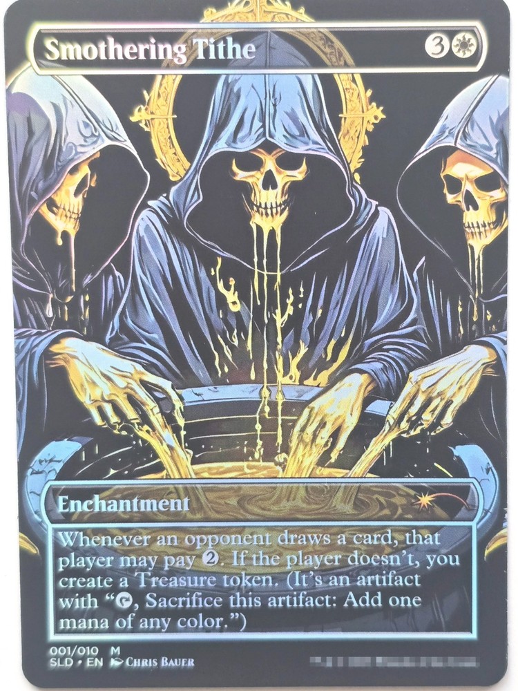 Fantasy Game Card – Altered Art Custom – Smothering Tithe By CB 02 Foil