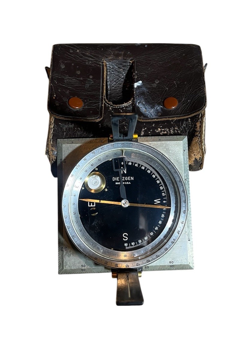 Vintage Dietzgen Surveyors Compass Survey Tool Department of Agriculture W/ Case