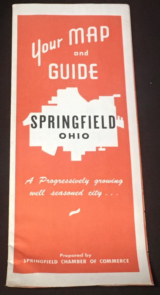 1949 Springfield Ohio City Map and Guide