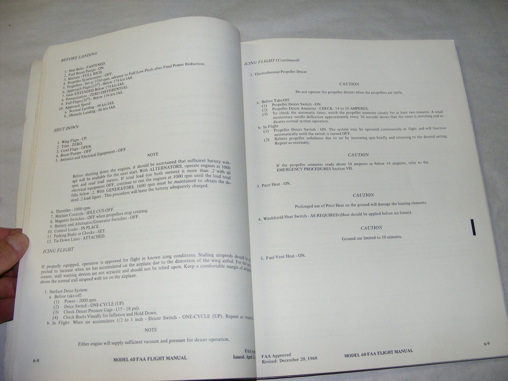 Beechcraft 60 Duke Pilots Operating Manual