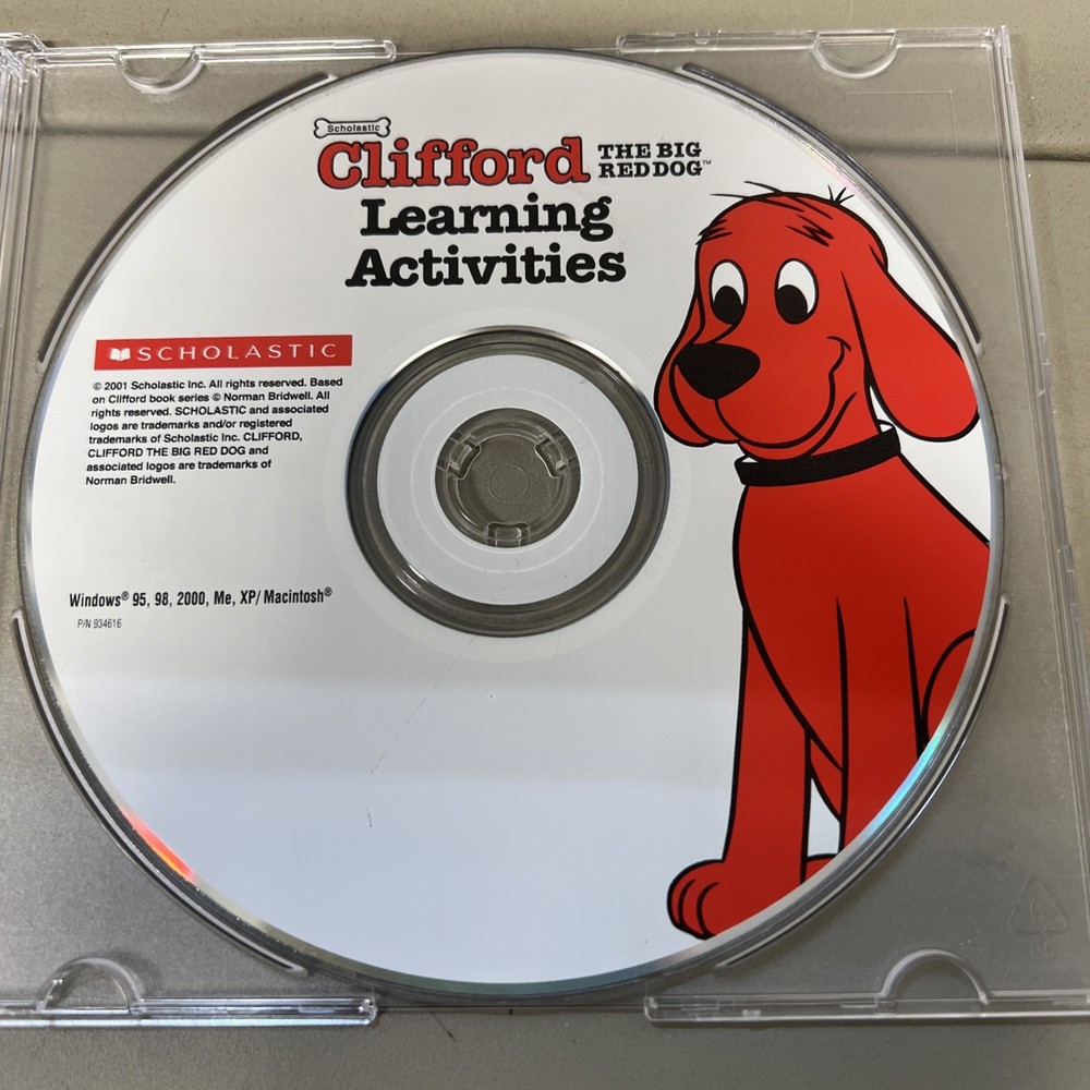 Scholastic Clifford The Big Red Dog Learning Activities PC Mac DISC ONLY EUC