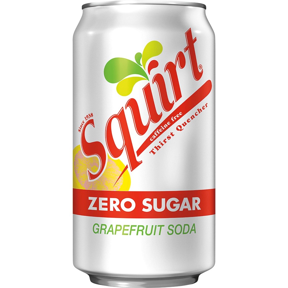 Soda Zero Sugar Grapefruit 12 fl oz Cans 12 Pack