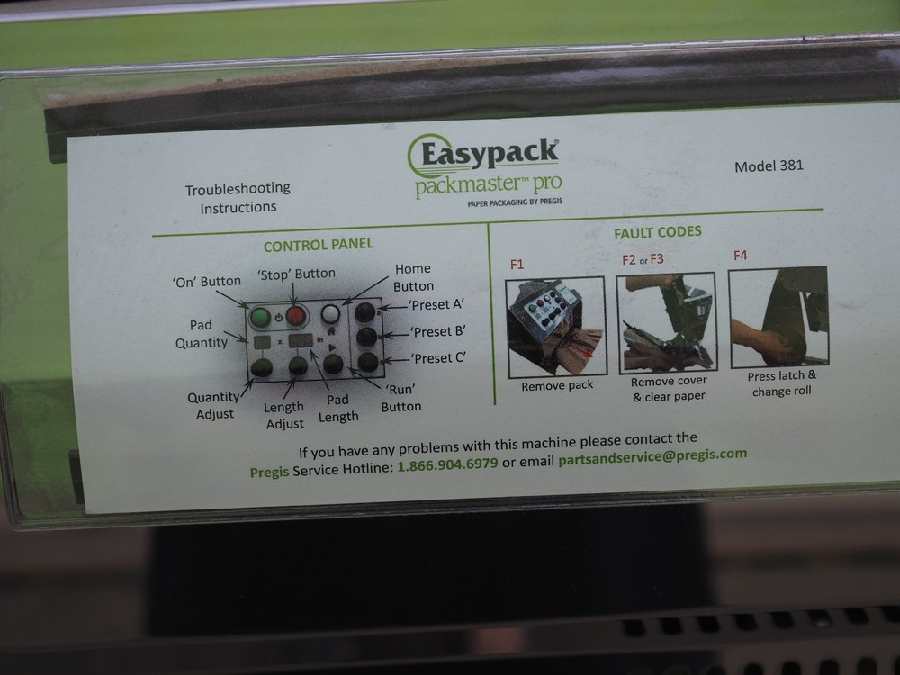 PREGIS PACKMASTER PRO HM PAPER VOID FILL PACKAGING MACHINE