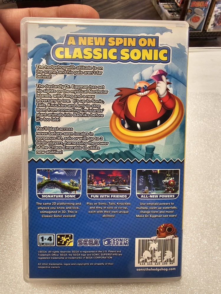 AUTHENTIC Replacement Case ONLY Sonic Superstars (Nintendo Switch) No GAME!!