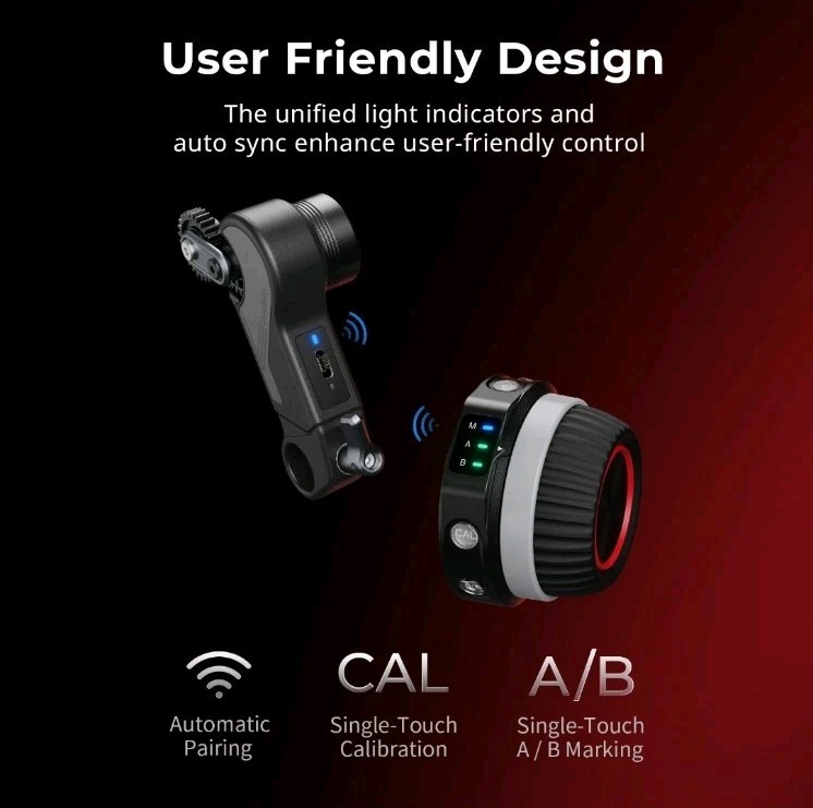 SmallRig Wireless Follow Focus Lite Kit with Handwheel Controller & Receiver Mot