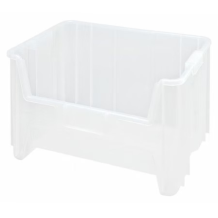 Quantum Storage Systems Qgh700cl Storage Bin, Polypropylene, Clear, 12 1/2 In