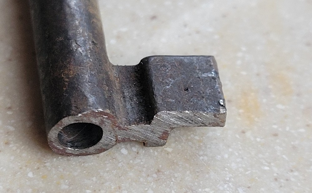 Antique Rusty Primitive Small Iron Lock with Key