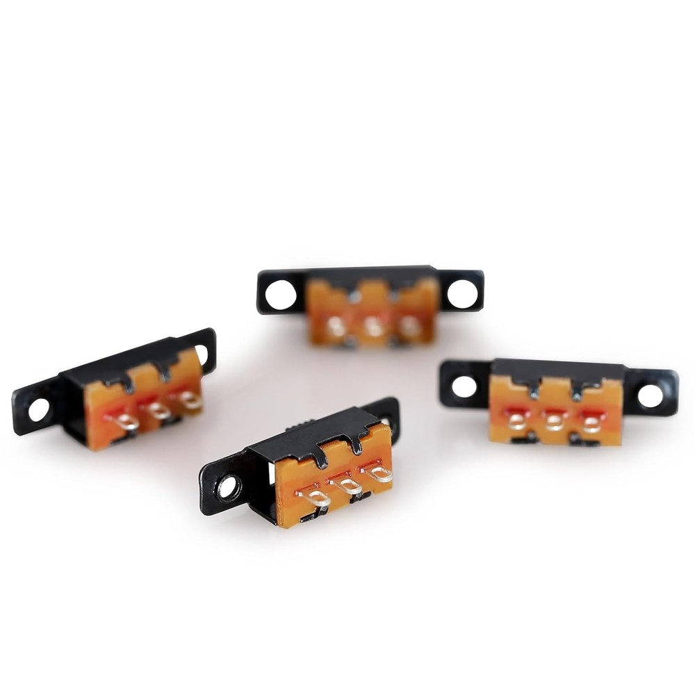 Slide Switch Panel Mount 3 Solder Lug Pin ON/Off 2 Position 50Pcs