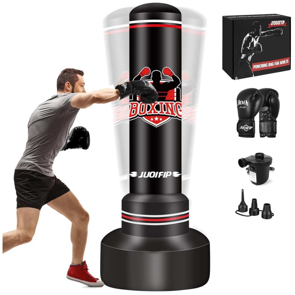 Durable 70'' Boxing Bag with Widened Base - Complete Set for Effective Workouts