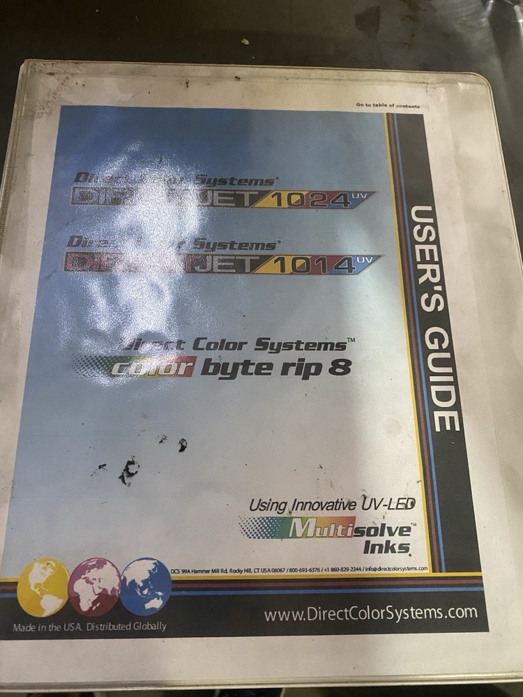 Direct Color Systems 1024 UVMVP6 UV Digital Printer, extra printheads and parts