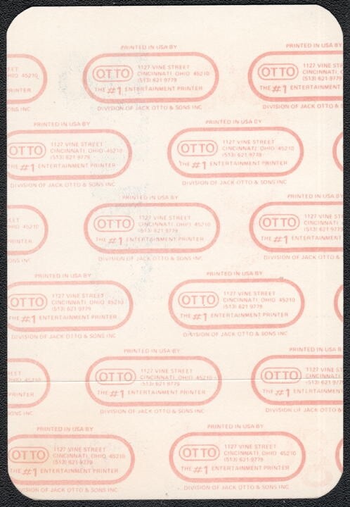 Wang Chung Backstage Pass - 1986 Cloth Pass