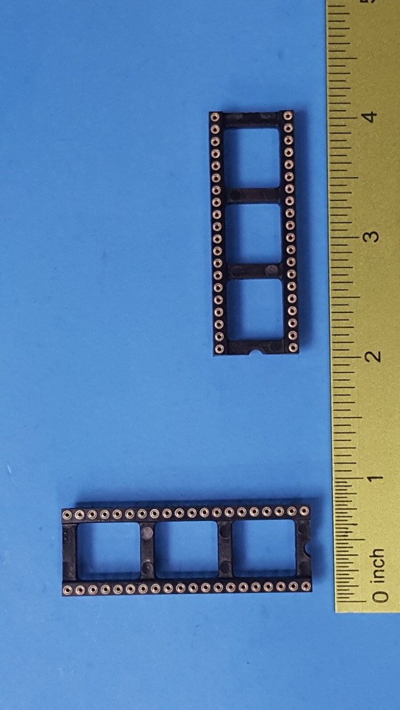 (4PCs) IC SOCKET, 40 PINs , GOLD ON CONTACT AREA , OPEN FRAME