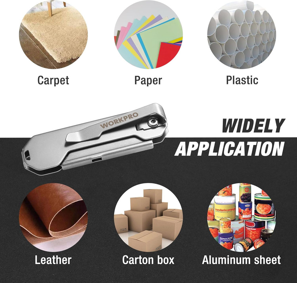 2PCS EDC Folding Utility Knife, Mini Box Cutter with Quick Open Axis Lock, Quick