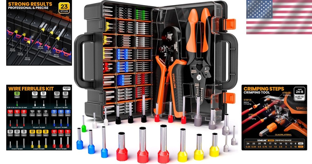Efficient Quadrilateral Wire Crimping Pliers - 23 Sizes
