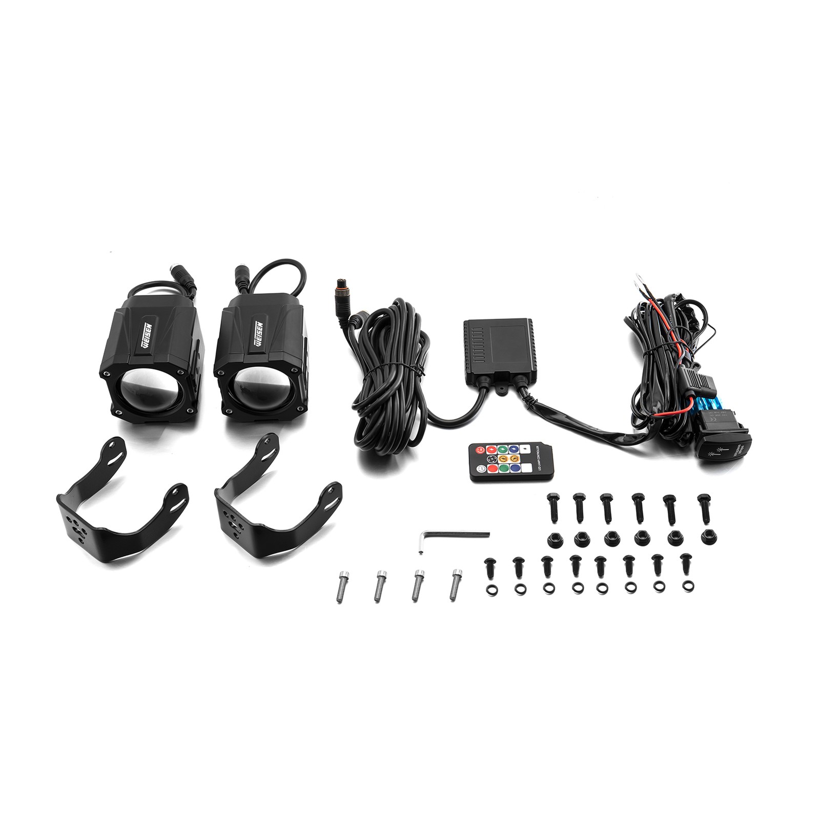 2x Laser RGBW LED Whip Lights Whipless Antenna For ATV UTV SXS Can-am x3 Polaris