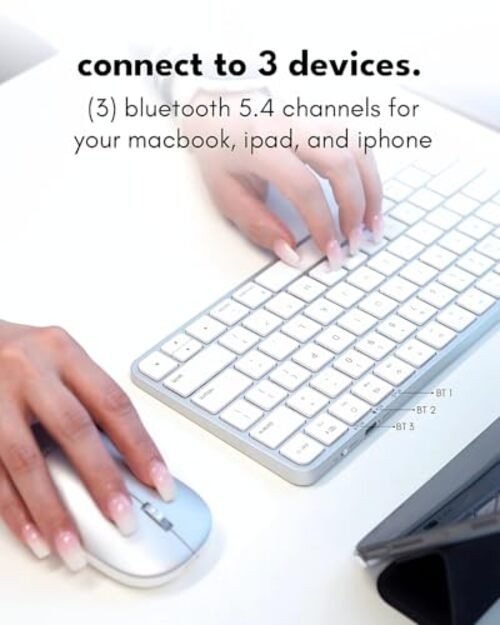 Apple Wireless Keyboard and Mouse for Mac - Dual Mode (Bluetooth + Silver