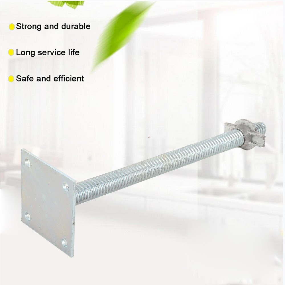 Adjustable Leveling Jacks 4 Pcs with Base Plate 18" Alloy Steel Solid Screw Jack
