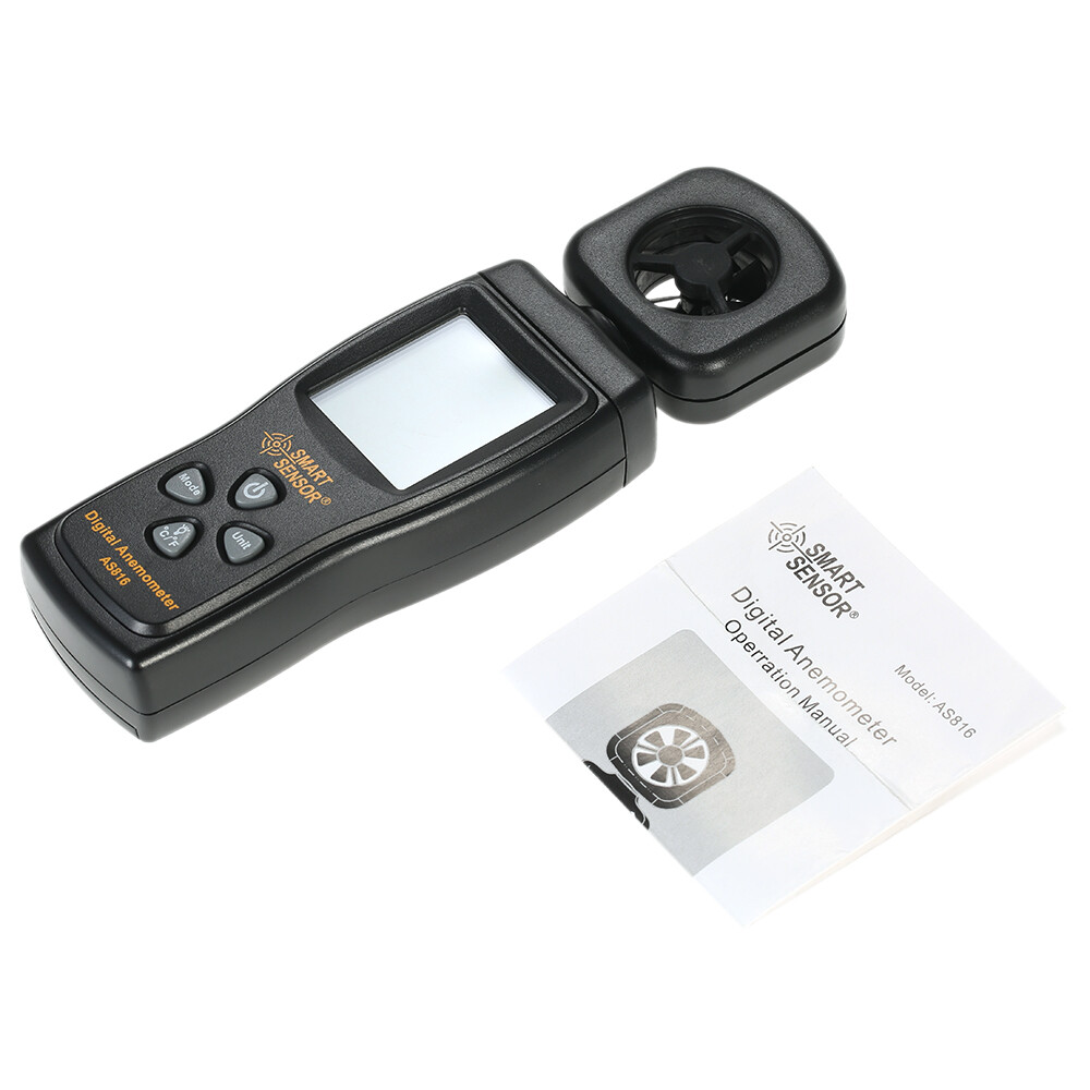 SMART SENSOR Anemometer LCD Digital Wind Speed Air Velocity Meter S2I3