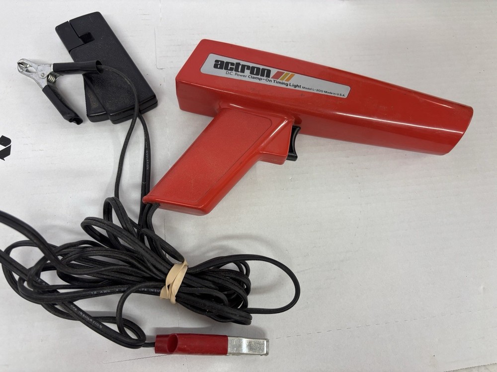 Vintage Actron Timing Light Model L-200 DC Clamp-on Diagnostic Tool Untested