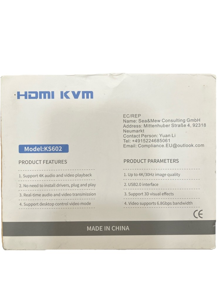 DGODRT HDMI USB KVM Switch 2 Port Selector Box for 2 Computers Share Keyboard...