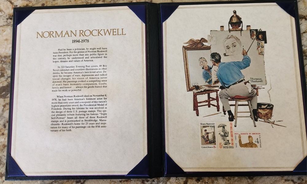 1981 Norman Rockwell Classics Postal Commemorative Stamps Collection Rwanda