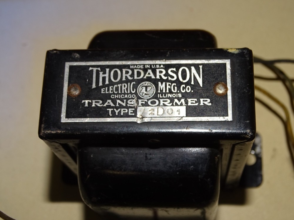 Thordarson Type 72D01 Transformer, Pri 4360 Ohms, Sec 2572 Ohms