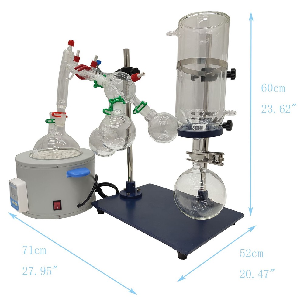 110V Short-range Molecular Distillation Apparatus Laboratory Heating Stirring