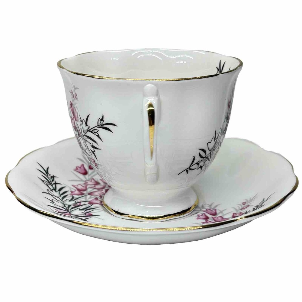 Royal Albert Tea Cup & Saucer Bone China Englan Matches The Pixie Pink Pattern