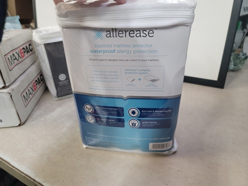 SEALED ALLEREASE ZIPPERED MATTRESS PROTECTOR, KING SIZE WaterProof
