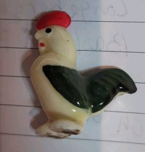 Tiny Vintage Chicken Figurine Bug House Miniature Rooster