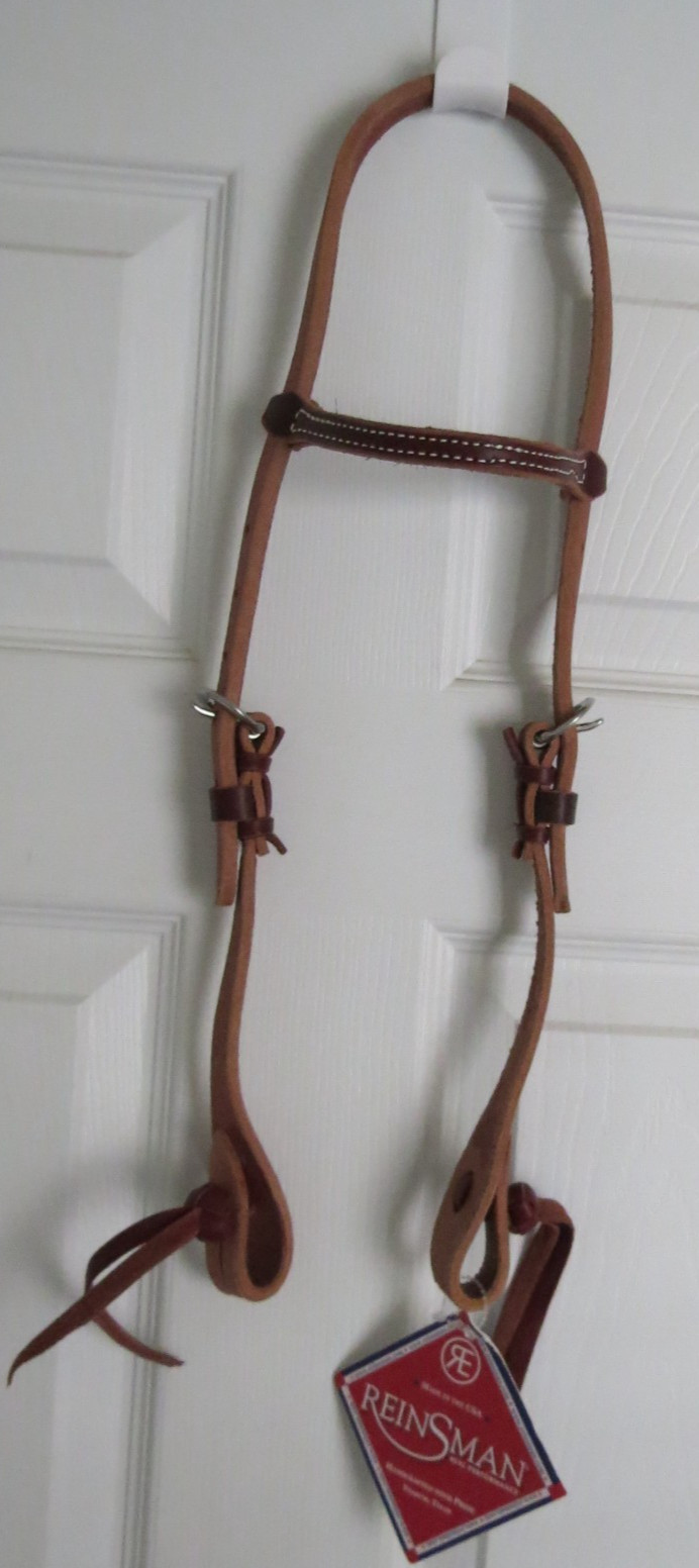 Reinsman Quick Change 5/8" Leather Slide Ear Headstall