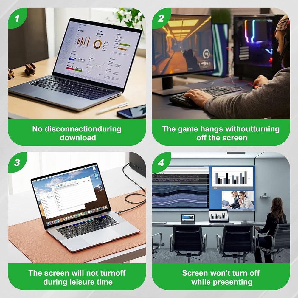 Mouse Jiggler Compatible with Type C Interface TypeC Black