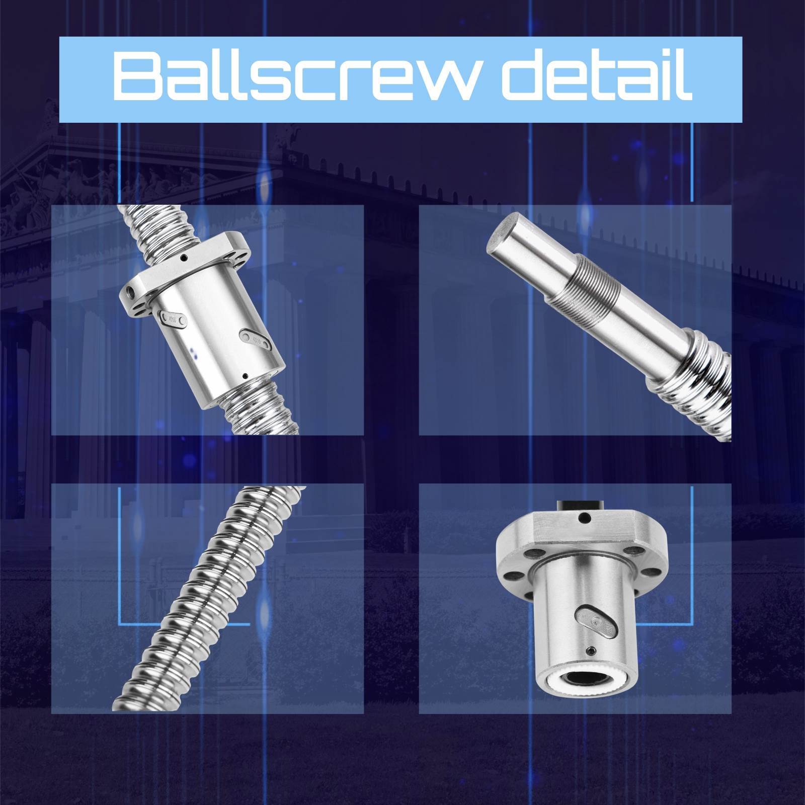 HGR15/HGR20/HGR25 Linear Guide Rail +SFU1605 Ballscrew with nut 200mm-2200mm Set