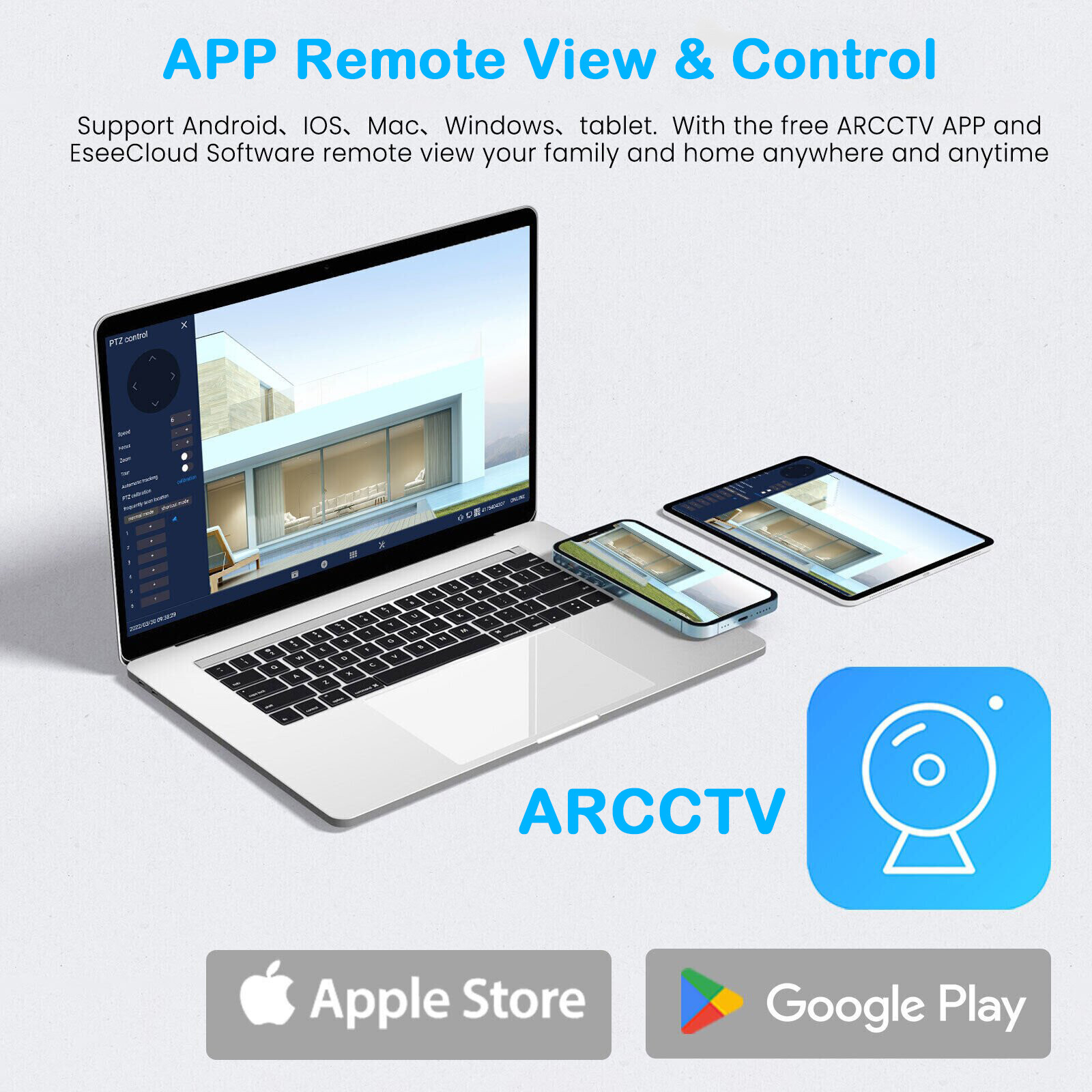 ANRAN Solar Battery Powered Wireless Security Camera System WiFi IP Outdoor Home