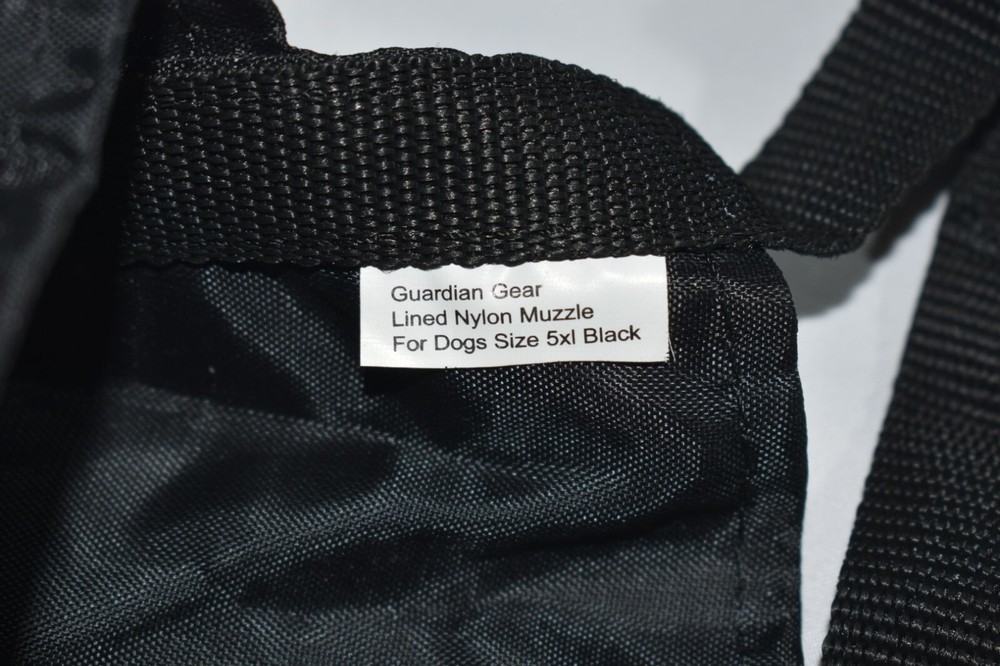 Guardian Gear Nylon Muzzle, 5XL, Black