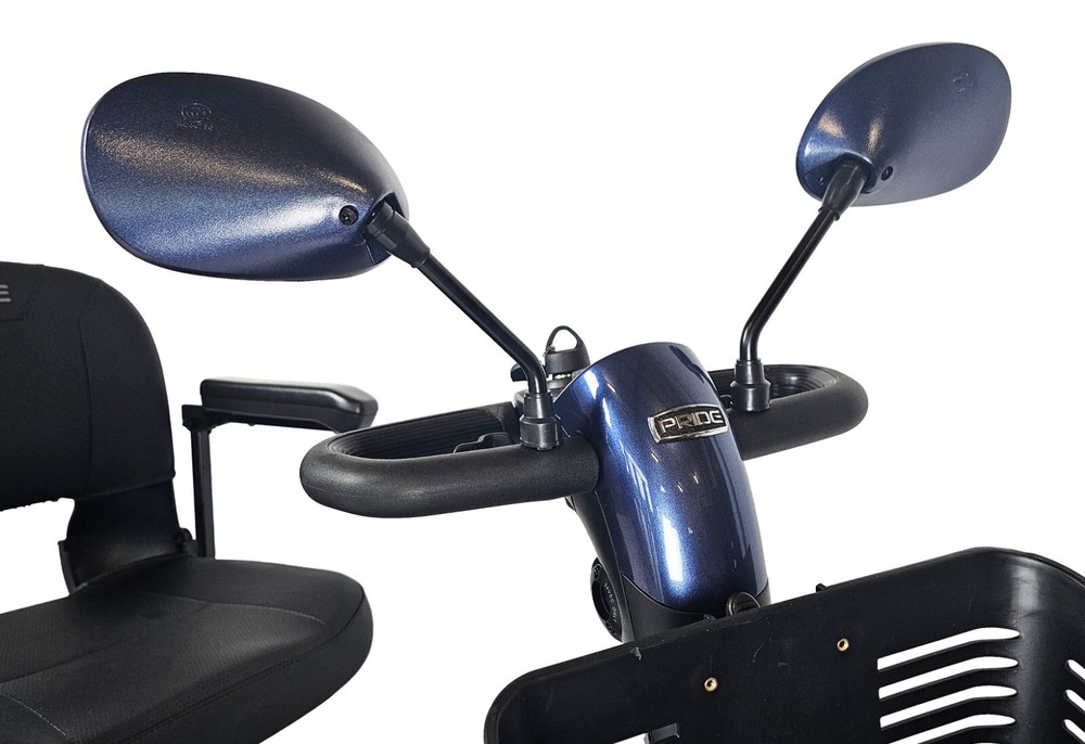 Foldable Folding Scooter Rear Basket & Rear View Mirror Pair BUNDLE - BLUE