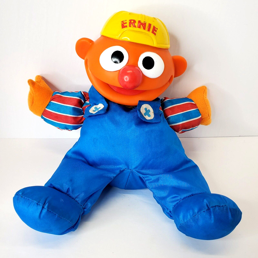 Vintage 1995 Tyco Tumbling Ernie Sesame Street Plush Stuffed Toy Headstand