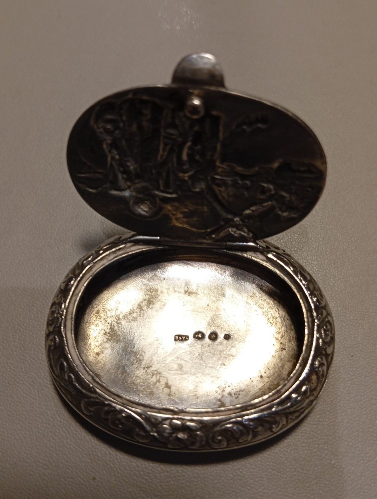 Solid Silver Dutch Snuffbox 19th Century Hallmarked.