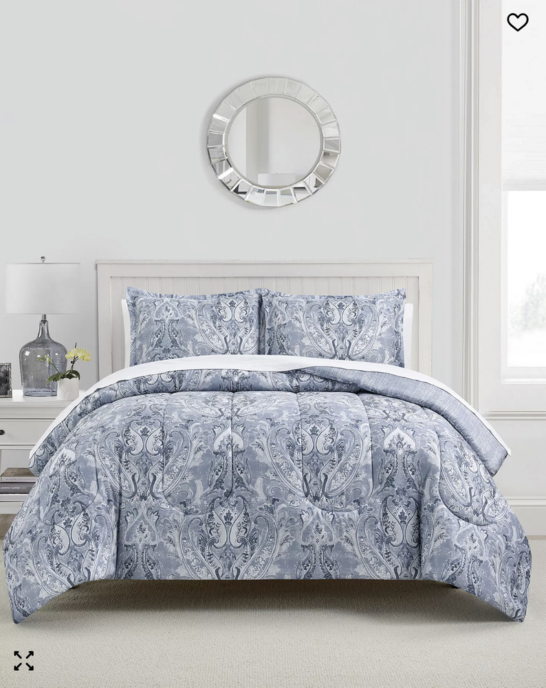 Leah Damask 3-Pc. Comforter Set Full/Queen BRAND NEW