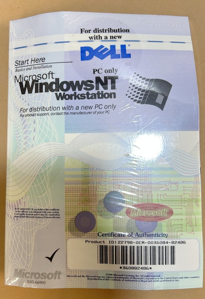 Microsoft  WINDOWS NT  4.0  * Unopened!*