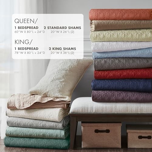Quebec Split Corner Quilted Bedspread Classic King Dark Grey Fitted Bedspread