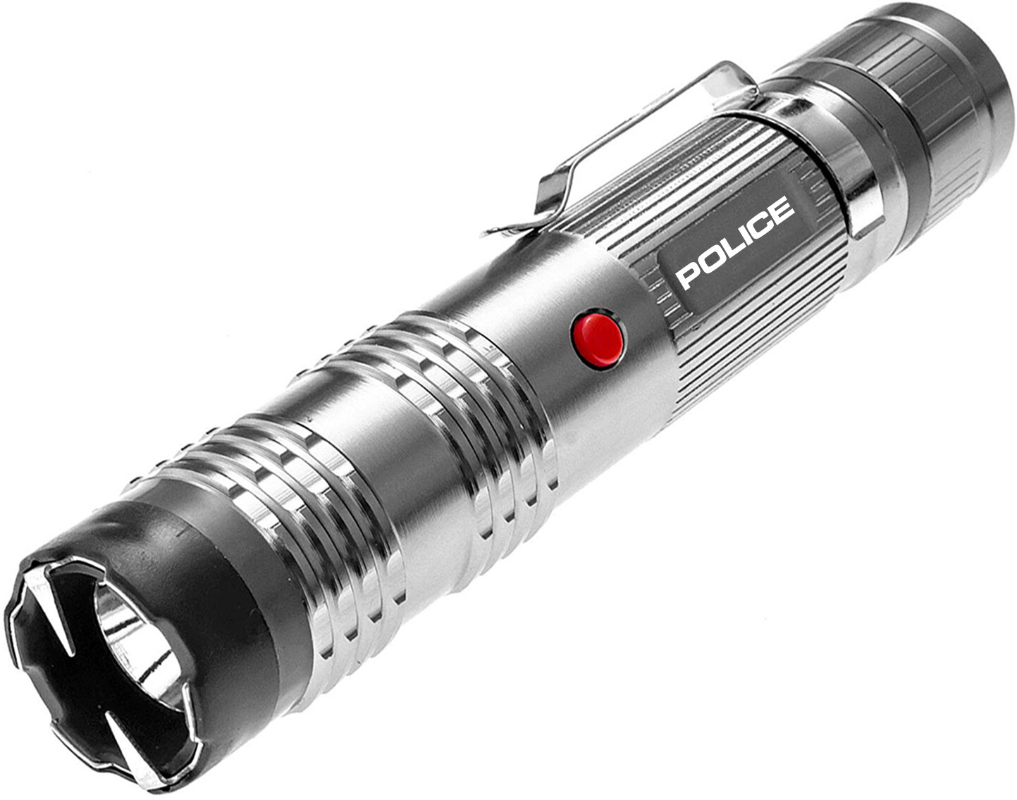 POLICE Stun Gun M12-700 BV Mini Metal Rechargeable LED Flashlight Grey