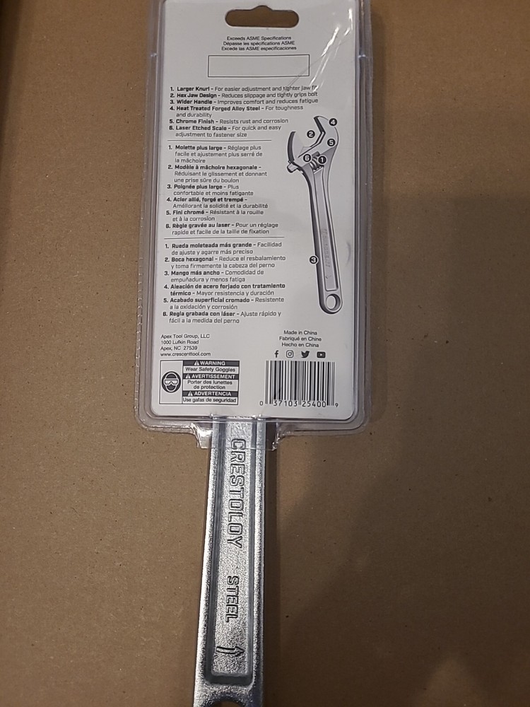 NEW Crescent 10 In. Adjustable Wrench AC210VS Crescent AC210VS Quick Adjust