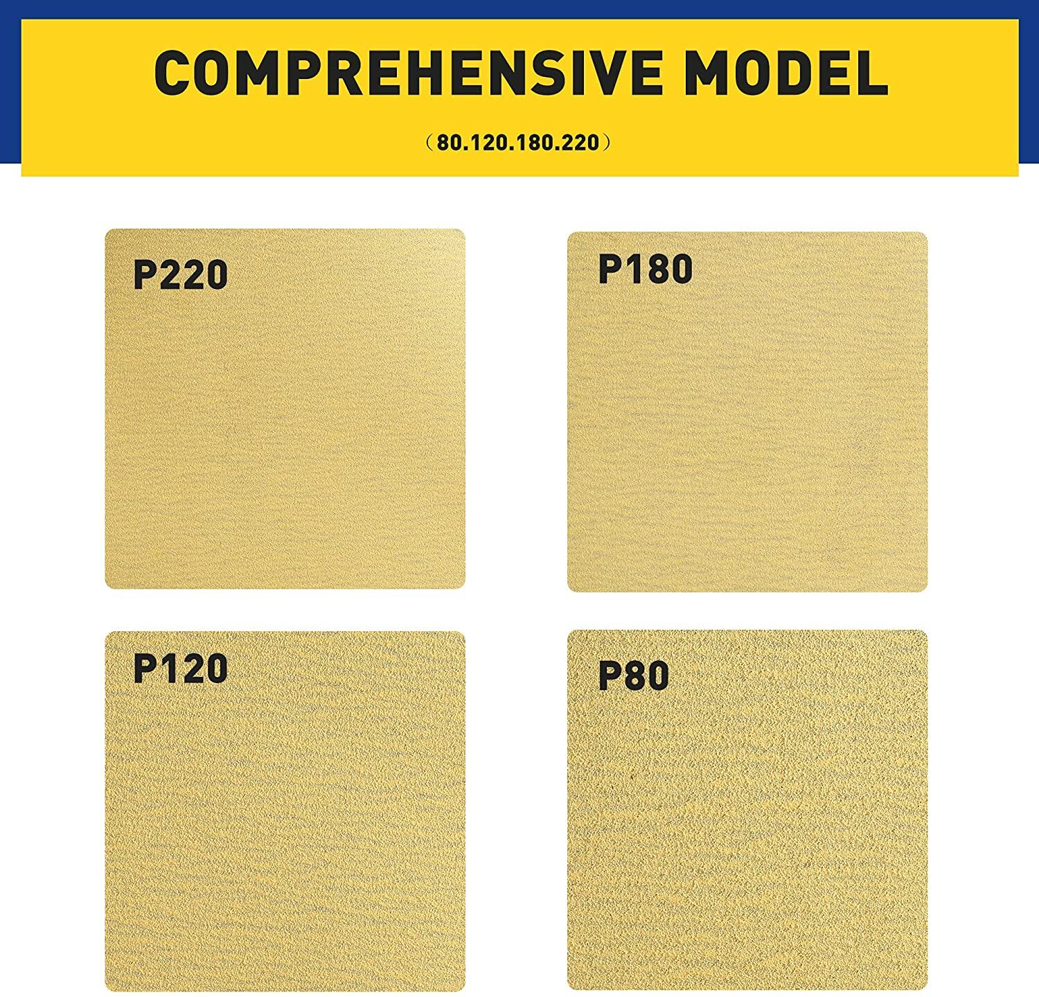 6" Inch 60-800 Grit 50/100-PACK DA Sanding Disc PSA Sandpaper Roll -Sticky Back