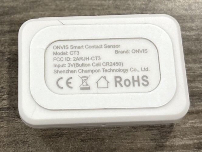 Onvis Thread-Enabled Door/Window Wireless Alarm Smart Sensor Apple Home 2 Pack